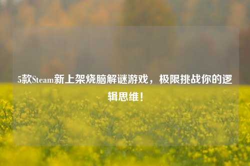 5款Steam新上架烧脑解谜游戏，极限挑战你的逻辑思维！