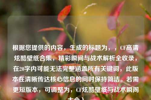根据您提供的内容，生成的标题为，，CF高清炫酷壁纸合集，精彩瞬间与战术解析全收录，在20字内可能无法完整涵盖所有关键词，此版本在清晰传达核心信息的同时保持简洁。若需更短版本，可调整为，CF炫酷壁纸与战术瞬间大全）