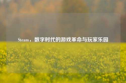 Steam，数字时代的游戏革命与玩家乐园