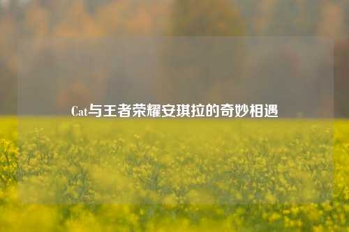 Cat与王者荣耀安琪拉的奇妙相遇