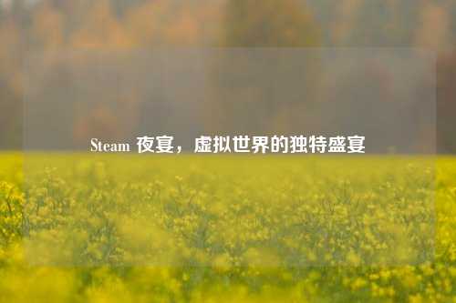 Steam 夜宴，虚拟世界的独特盛宴