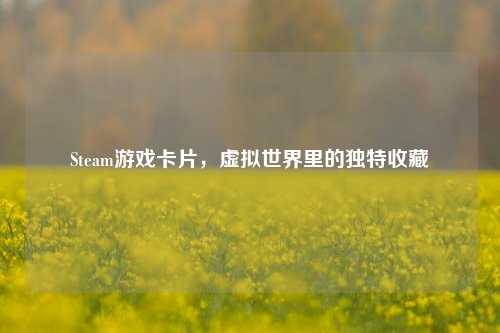 Steam游戏卡片,虚拟世界里的独特收藏