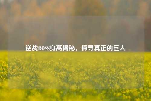 逆战BOSS身高揭秘,探寻真正的巨人