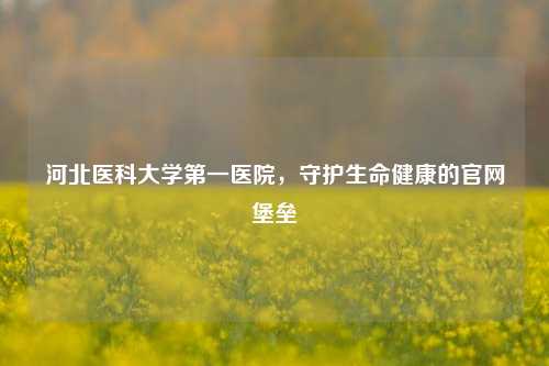 河北医科大学之一医院,守护生命健康的官网堡垒