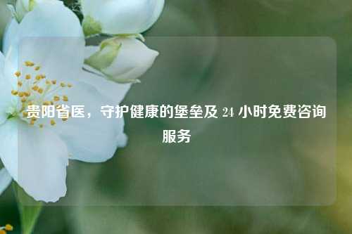 贵阳省医，守护健康的堡垒及 24 小时免费咨询服务