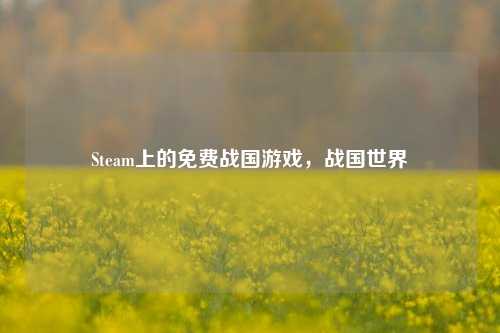 Steam上的免费战国游戏，战国世界