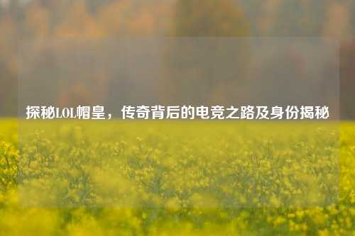 探秘LOL帽皇，传奇背后的电竞之路及身份揭秘