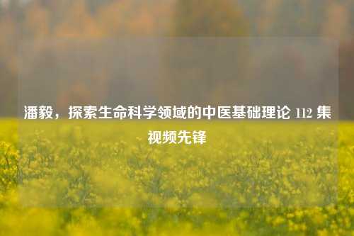 潘毅，探索生命科学领域的中医基础理论 112 集视频先锋