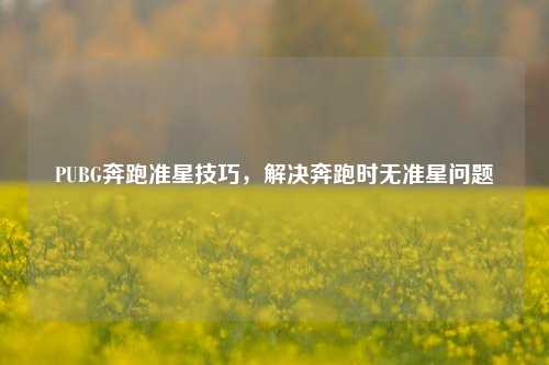 PUBG奔跑准星技巧，解决奔跑时无准星问题