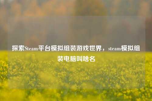 探索Steam平台模拟组装游戏世界，steam模拟组装电脑叫啥名