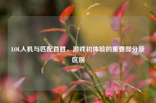 LOL人机与匹配首胜，游戏初体验的重要部分及区别
