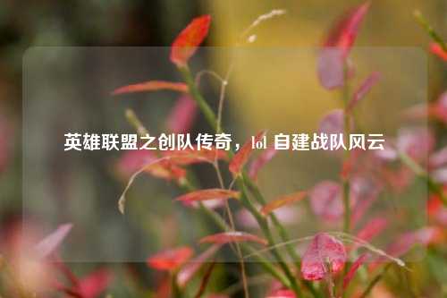 英雄联盟之创队传奇，lol 自建战队风云