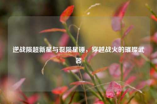 逆战陨超新星与裂陨星锤，穿越战火的璀璨武器