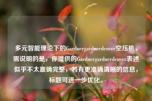 多元智能理论下的Gardnergardnerdenver空压机，需说明的是，你提供的Gardnergardnerdenver表述似乎不太准确完整，若有更准确清晰的信息，标题可进一步优化。