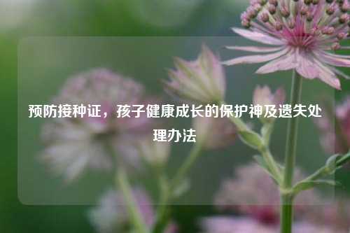 预防接种证，孩子健康成长的保护神及遗失处理办法