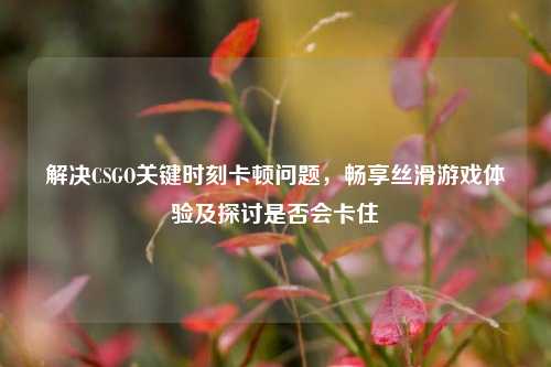 解决CSGO关键时刻卡顿问题，畅享丝滑游戏体验及探讨是否会卡住