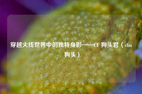 穿越火线世界中的独特身影——CF 狗头君（cfm 狗头）