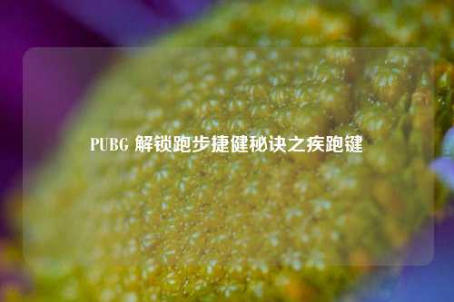 PUBG 解锁跑步捷健秘诀之疾跑键