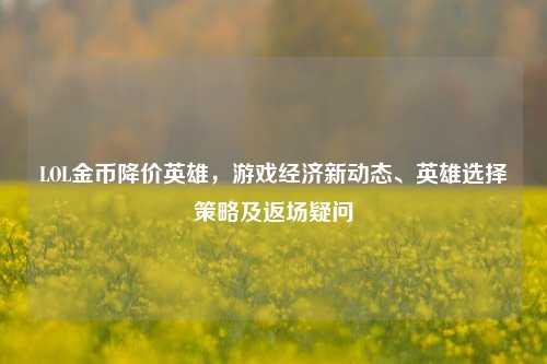 LOL金币降价英雄，游戏经济新动态、英雄选择策略及返场疑问