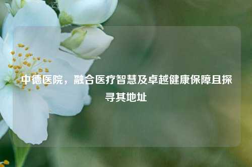 中德医院，融合医疗智慧及卓越健康保障且探寻其地址