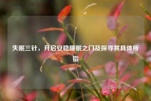 失眠三针，开启安稳睡眠之门及探寻其具体所指