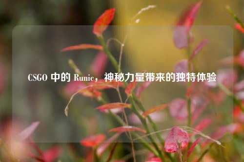CSGO 中的 Runic，神秘力量带来的独特体验