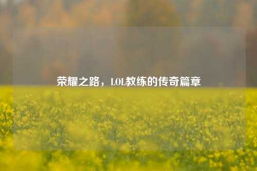 荣耀之路，LOL教练的传奇篇章