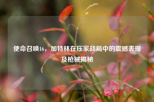 使命召唤16，加特林在压家战局中的震撼表现及枪械揭秘