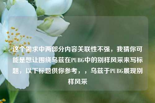 这个需求中两部分内容关联性不强，我猜你可能是想让围绕乌兹在PUBG中的别样风采来写标题，以下标题供你参考，，乌兹于PUBG展现别样风采