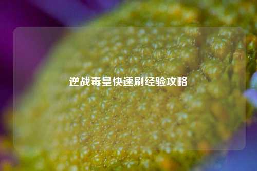 逆战毒皇快速刷经验攻略
