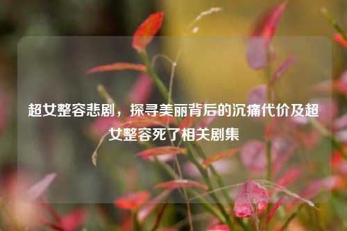 超女整容悲剧，探寻美丽背后的沉痛代价及超女整容死了相关剧集