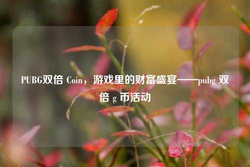 PUBG双倍 Coin，游戏里的财富盛宴——pubg 双倍 g 币活动