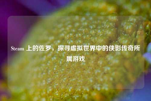 Steam 上的佐罗,探寻虚拟世界中的侠影传奇所属游戏