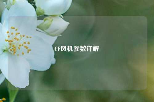 CF风机参数详解