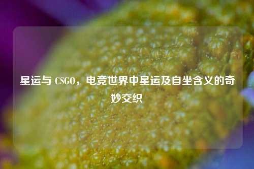 星运与 CSGO,电竞世界中星运及自坐含义的奇妙交织