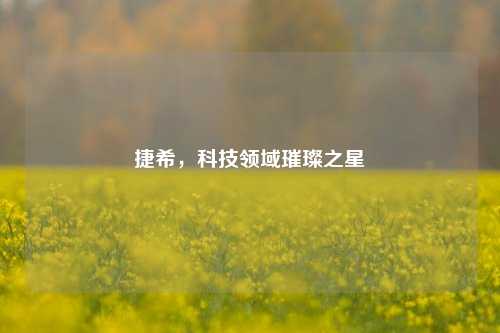 捷希,科技领域璀璨之星