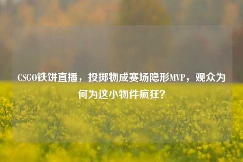CSGO铁饼直播,投掷物成赛场隐形MVP,观众为何为这小物件疯狂?