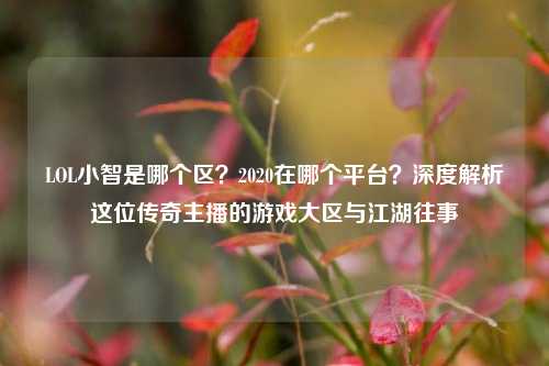 LOL小智是哪个区？2020在哪个平台？深度解析这位传奇主播的游戏大区与江湖往事