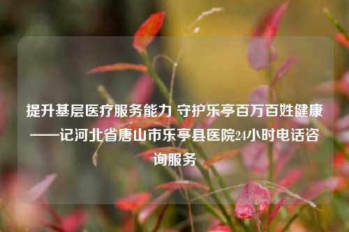 提升基层医疗服务能力 守护乐亭百万百姓健康——记河北省唐山市乐亭县医院24小时 *** 咨询服务