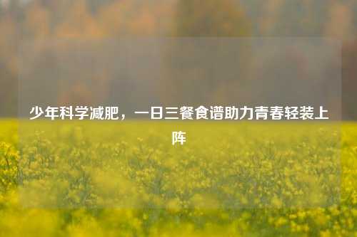 少年科学减肥,一日三餐食谱助力青春轻装上阵