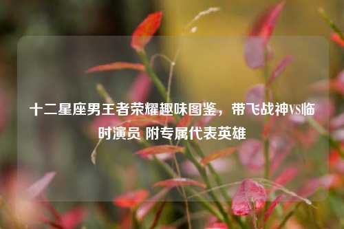 十二星座男王者荣耀趣味图鉴，带飞战神VS临时演员 附专属代表英雄