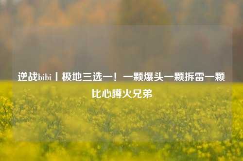 逆战bibi丨极地三选一!一颗爆头一颗拆雷一颗比心蹲火兄弟