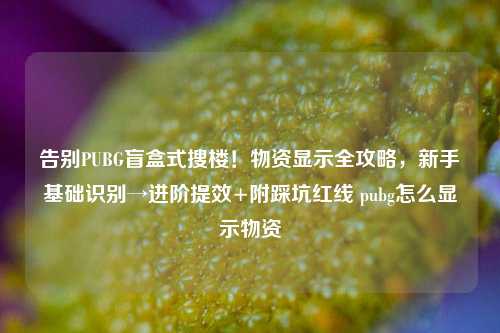 告别PUBG盲盒式搜楼！物资显示全攻略，新手基础识别→进阶提效+附踩坑红线 pubg怎么显示物资
