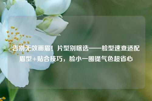 告别无效画眉！片型别瞎选——脸型速查适配眉型+贴合技巧，脸小一圈提气色超省心