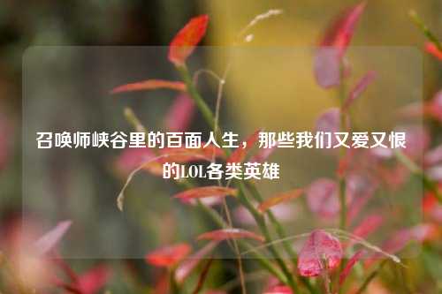 召唤师峡谷里的百面人生,那些我们又爱又恨的LOL各类英雄