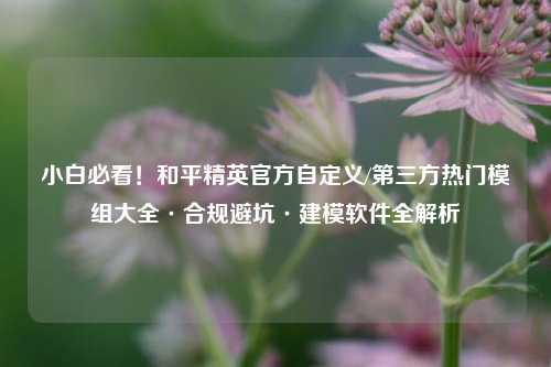 小白必看!和平精英官方自定义/第三方热门模组大全·合规避坑·建模软件全解析