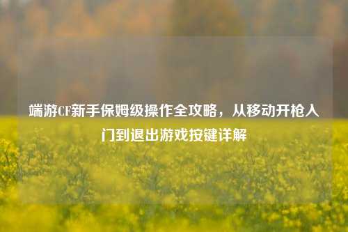 端游CF新手保姆级操作全攻略，从移动开枪入门到退出游戏按键详解