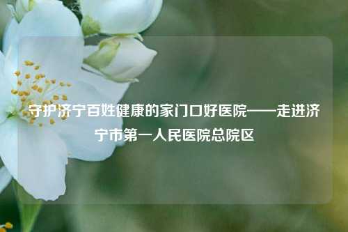 守护济宁百姓健康的家门口好医院——走进济宁市之一人民医院总院区
