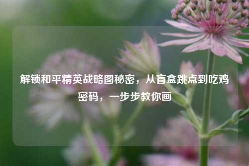 解锁和平精英战略图秘密，从盲盒跳点到吃鸡密码，一步步教你画