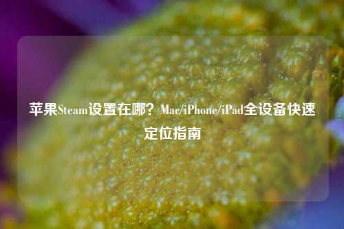 苹果Steam设置在哪?Mac/iPhone/iPad全设备快速定位指南
